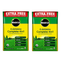 (2) EverGreen 360sqm Complete 4-in-1 Lawn Care Weed