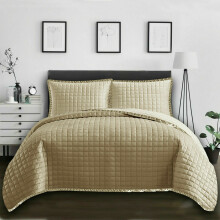 (Beige (OSCA), Single ) New soft Luxury Comforter Modern Quilted Bedspread