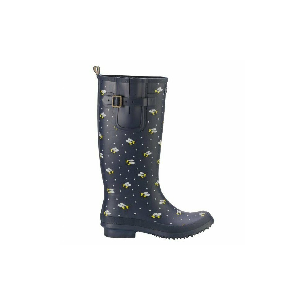 Versatile Blue & Bees Rubber Wellington Boots Garden Walking Wellies Size 7
