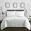 (White (OSCA), King) New soft Luxury Comforter Modern Quilted Bedspread 1