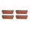 4 Slim Venetian Window Box Trough Planters 60cm Plastic Pot Terracotta 2