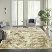 (Cream, 120 x 170 cm) New Modern Non slip Fluffy Thick Shaggy Natty Rug