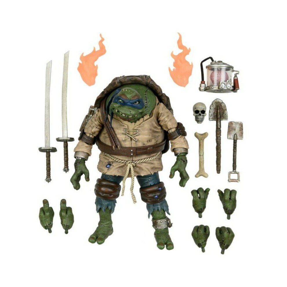 Neca - Universal Monsters Vs Tmnt Leonardo As Hunchback Ult 7 Action Figure