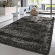 (Dark_Grey, 160 x 230 cm) New Modern Non slip Fluffy Thick Shaggy Natty Rug