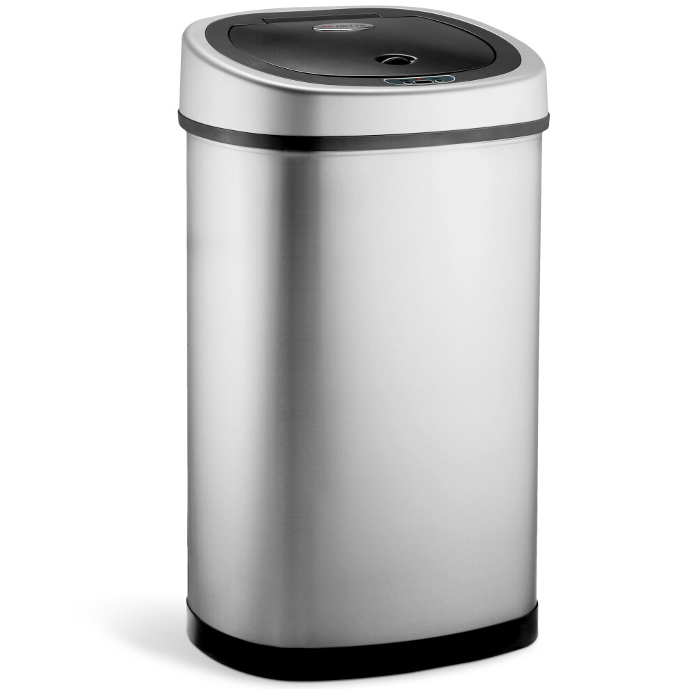 NETTA 50L Stainless Steel Sensor Bin - Silver