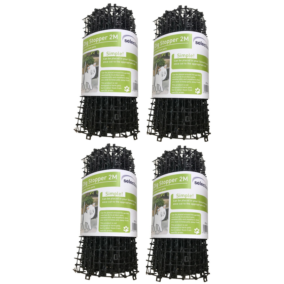 4 x Plant Prickle Strip Dig Stop Anti Dog & Cat Protection (2m x 30cm)