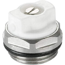 (1x White Bleeding Valve) White Radiator Bleeding Valve Standard 1/2" (15mm)