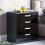 Home Discount (Black) Hulio 4 Drawer Chest Bedroom Garment Storage Gloss 1