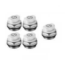 (5x White Bleeding Valve) White Radiator Bleeding Valve Standard 1/2" (15mm)