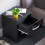 Home Discount (Black) Hulio 2 Drawer Bedside Table Cabinet Nightstand 4