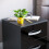 Home Discount (Black) Hulio 2 Drawer Bedside Table Cabinet Nightstand 8