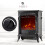 NETTA NETTA Arch Fireplace Stove Heater with Flame Effect - Black 3