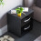 Home Discount (Black) Hulio 2 Drawer Bedside Table Cabinet Nightstand 6