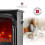 NETTA NETTA Arch Fireplace Stove Heater with Flame Effect - Black 5