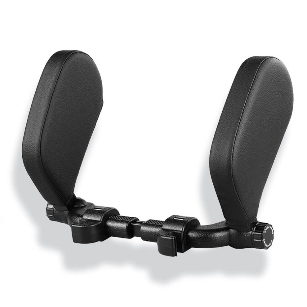 (Black) Universal Car Sleeping Headrest Neck Pillow U-Shaped For Vehicle Side Rest Seats Heads Support Black 3654657614737
