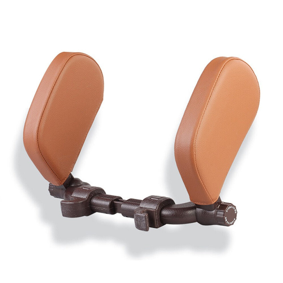 (Brown) Universal Car Sleeping Headrest Neck Pillow U-Shaped For Vehicle Side Rest Seats Heads Support Brown 3654657614744