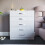 Vida Designs (White) Hulio 5 Drawer Gloss Chest - Bedroom Storage Unit 2