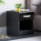 Home Discount (Black) Hulio 1 Drawer Bedside Cabinet Shelf Bed Table 1