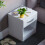 Home Discount (White) Hulio 1 Drawer Bedside Cabinet Shelf Bed Table 4