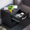 Home Discount (Black) Hulio 1 Drawer Bedside Cabinet Shelf Bed Table 6