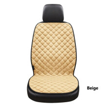 (Beige) Car Heated Seat Cushion,12V Heating Warmer Plush Car Pad, Intelligent Temperatur