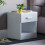 Home Discount (White) Hulio 1 Drawer Bedside Cabinet Shelf Bed Table 1