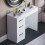 Vida Designs (White) Hulio 3 Drawer Wooden Dressing Table Desk 3