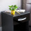 Home Discount (Black) Hulio 1 Drawer Bedside Cabinet Shelf Bed Table 8