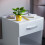 Home Discount (White) Hulio 1 Drawer Bedside Cabinet Shelf Bed Table 8