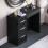 Vida Designs (Black) Hulio 3 Drawer Wooden Dressing Table Desk 6