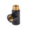 (Black) Dual Fuel Chrome & Black T-Piece Adapter 1
