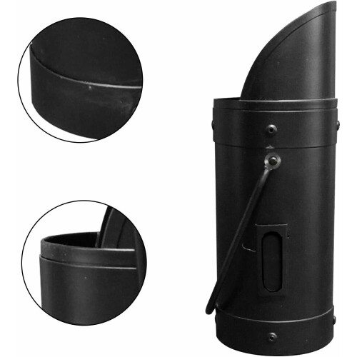 Heavy Duty Black Matchstick Holder Fireside Coal Scuttle Safety Holder 1