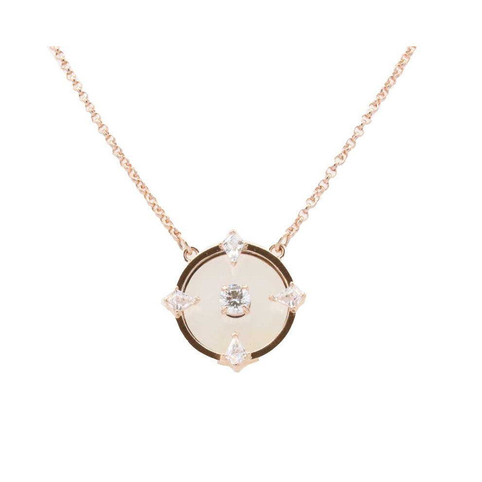 Swarovski North Collection Rose Gold Crystal Glass Necklace