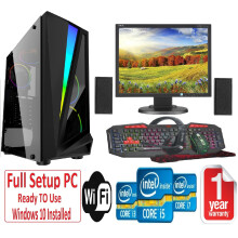 Fast GAMING PC Bundle - i5 16GB RAM 1TB+128GB SSD GTX1050TI 4GB - Speakers - BLACK MARS - Refurbished