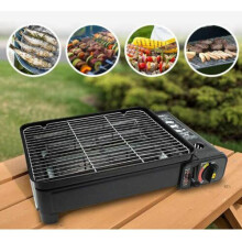BBQ Grill Table Top Camping Barbecue Portable Gas Stove Burner Sizzle