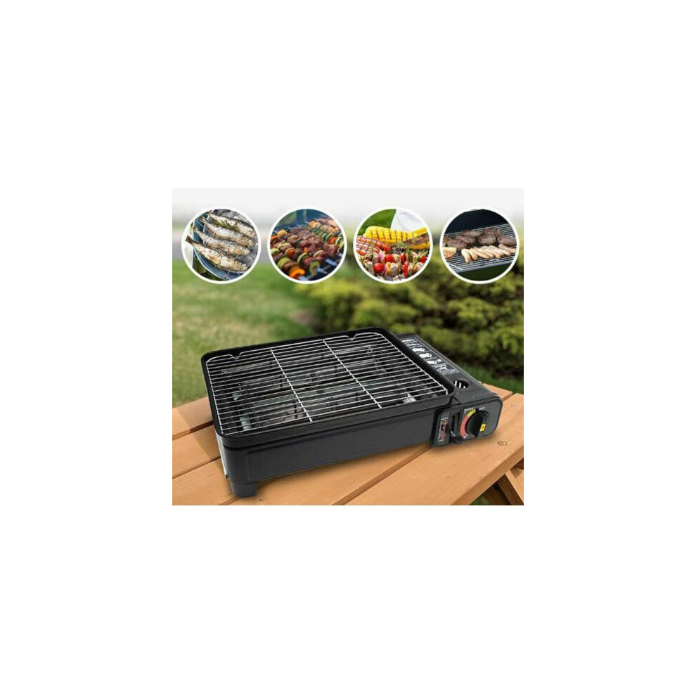 Dwd Bbq Grill Table Top Camping Barbecue Portable Gas Stove Burner Sizzle Black