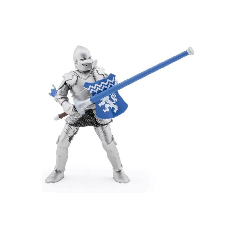 Papo -Dipinta A Mano- Figurina-Medioevo Mitico-Cavaliere Leone Con Lancia-39760-Collezione -Adatto A Bambini E Bambine - A Partire Dai 3 Anni Di Età, Multicolore-image