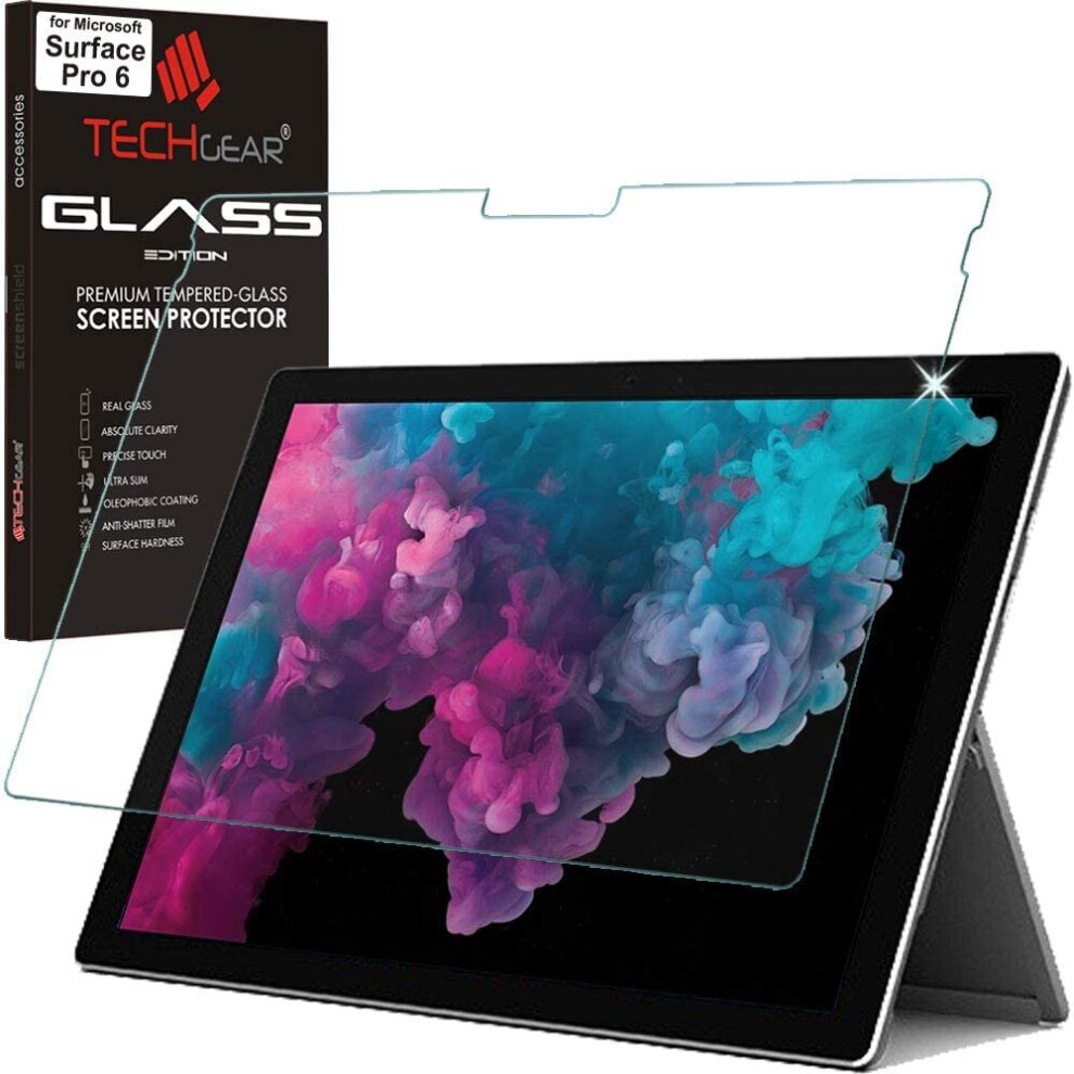 TECHGEAR Anti-Glare Screen Protector Compatible with Microsoft Surface Pro 6 - MATTE GLASS Edition Genuine Tempered Glass...