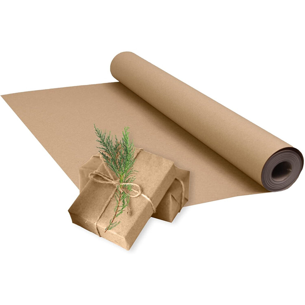 Triplast 500mm x 20m Roll of Brown ECO Kraft Paper | Made from 100% Recycled Paper | Biodegradable & Fully Recylable Brown...
