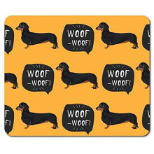 Woof Dachshund Dog Mouse Mat Pad - Sausage Dogs Funny Computer #15293