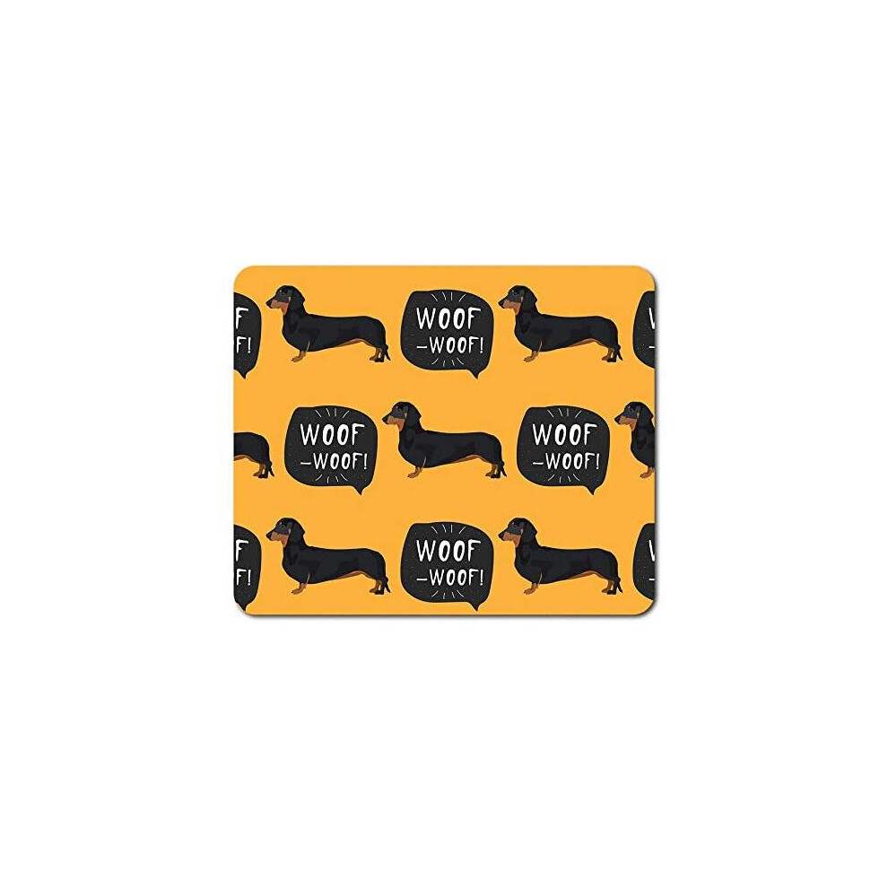 Woof Dachshund Dog Mouse Mat Pad - Sausage Dogs Funny Computer #15293 7625846723093