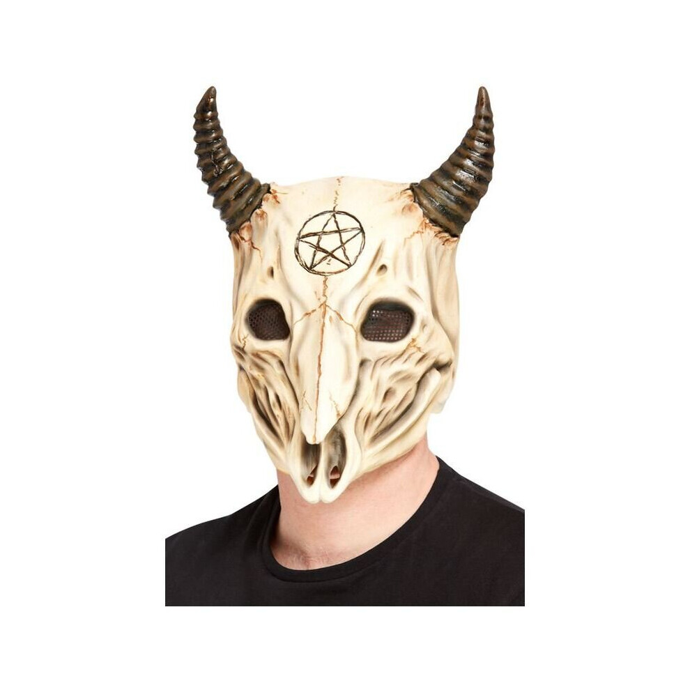 Satanic Ram Skull Overhead Mask Latex