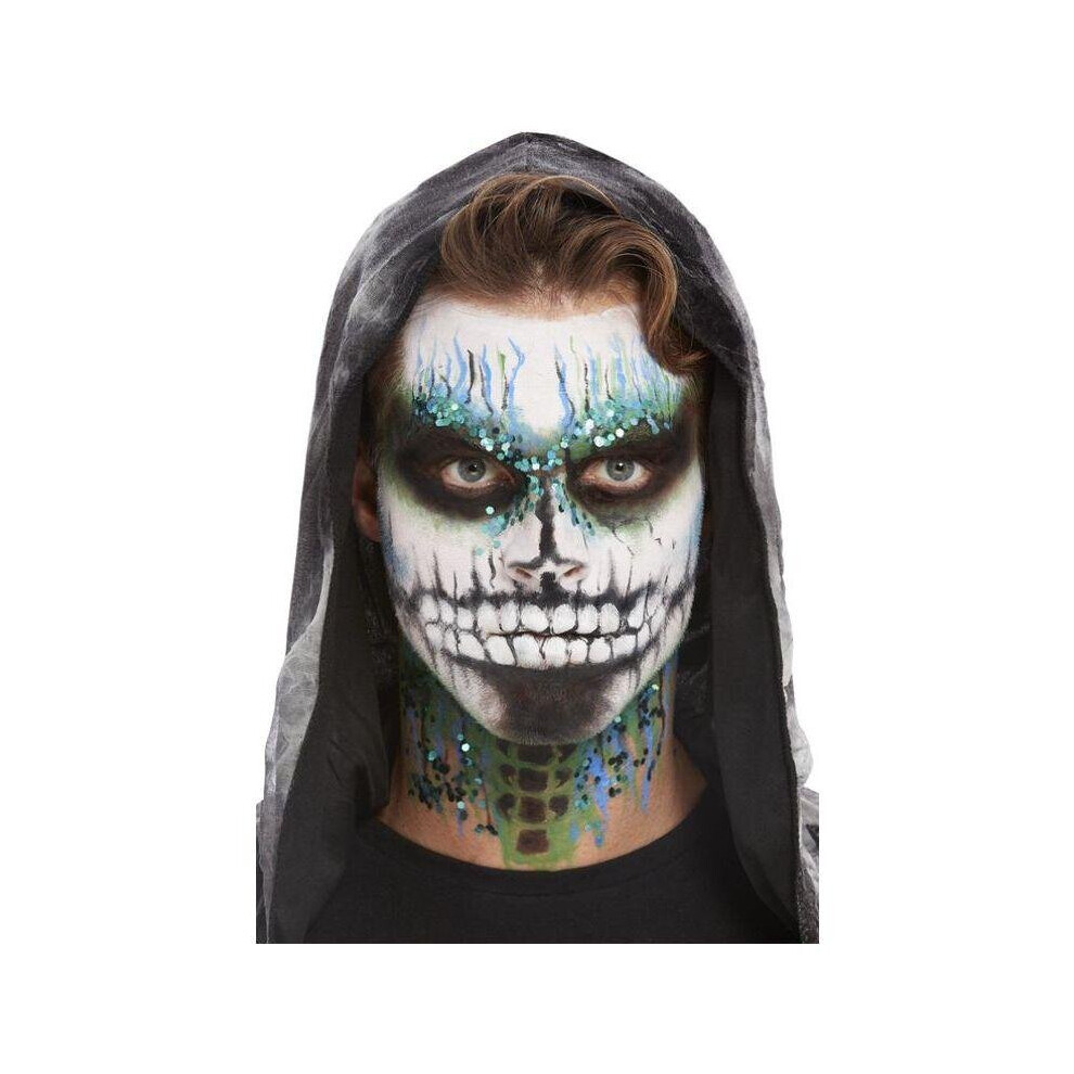 Smiffys Make Up FX Deluxe GID Skeleton Kit Aqua