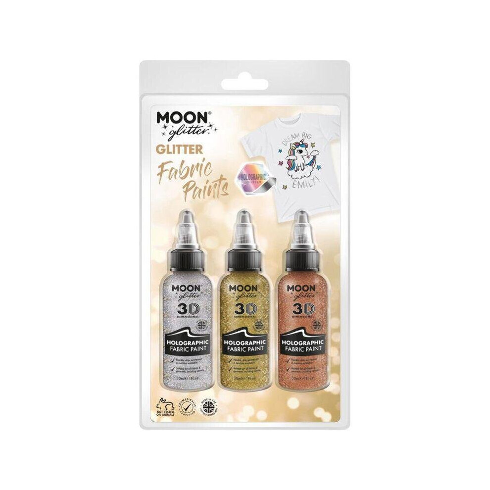 Moon Glitter Holographic Glitter Fabric Paint