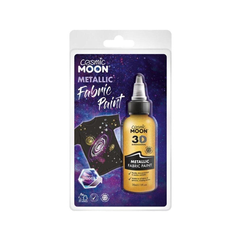 Cosmic Moon Metallic Fabric Paint Gold