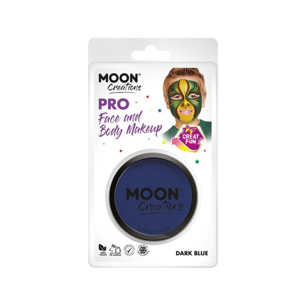 Moon Creations Pro Face Paint Cake Pot Dark Blue