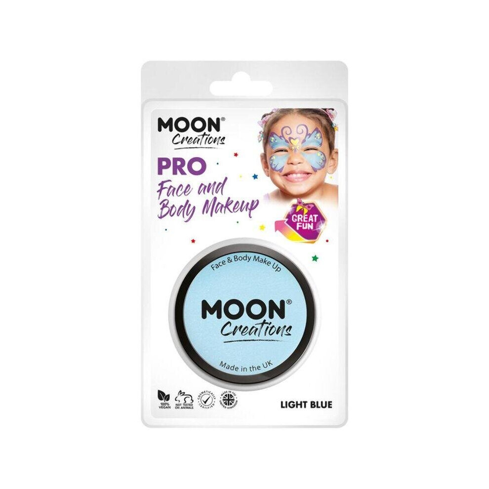 Moon Creations Pro Face Paint Cake Pot Light Blue