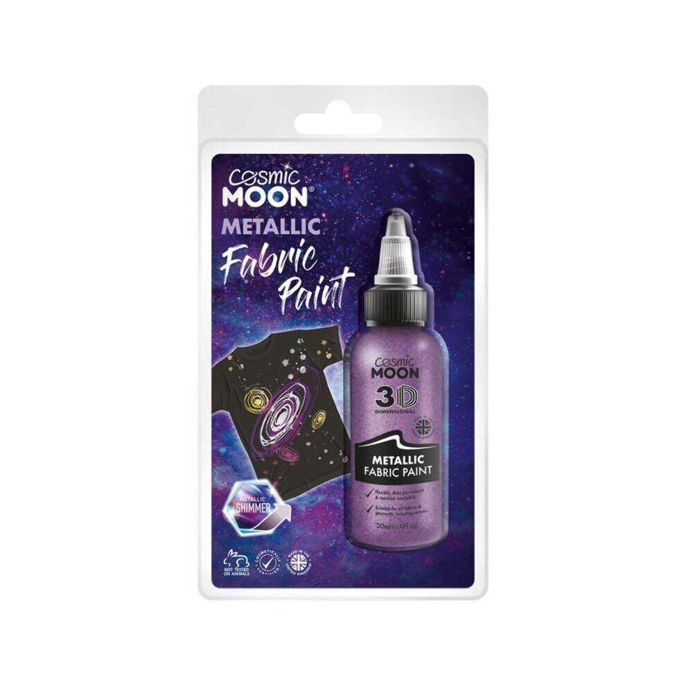 Cosmic Moon Metallic Fabric Paint Purple