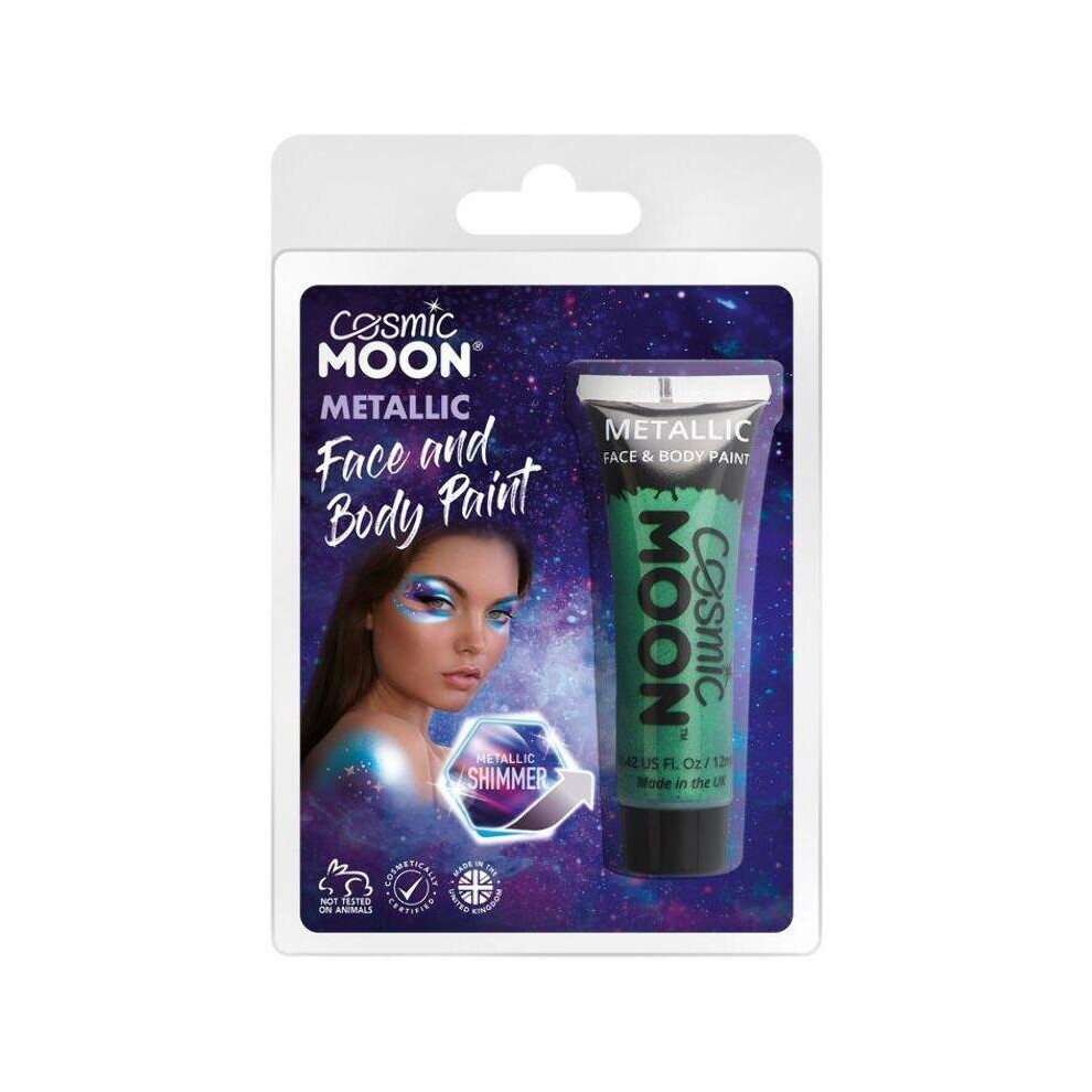 Cosmic Moon Metallic Face & Body Paint Green