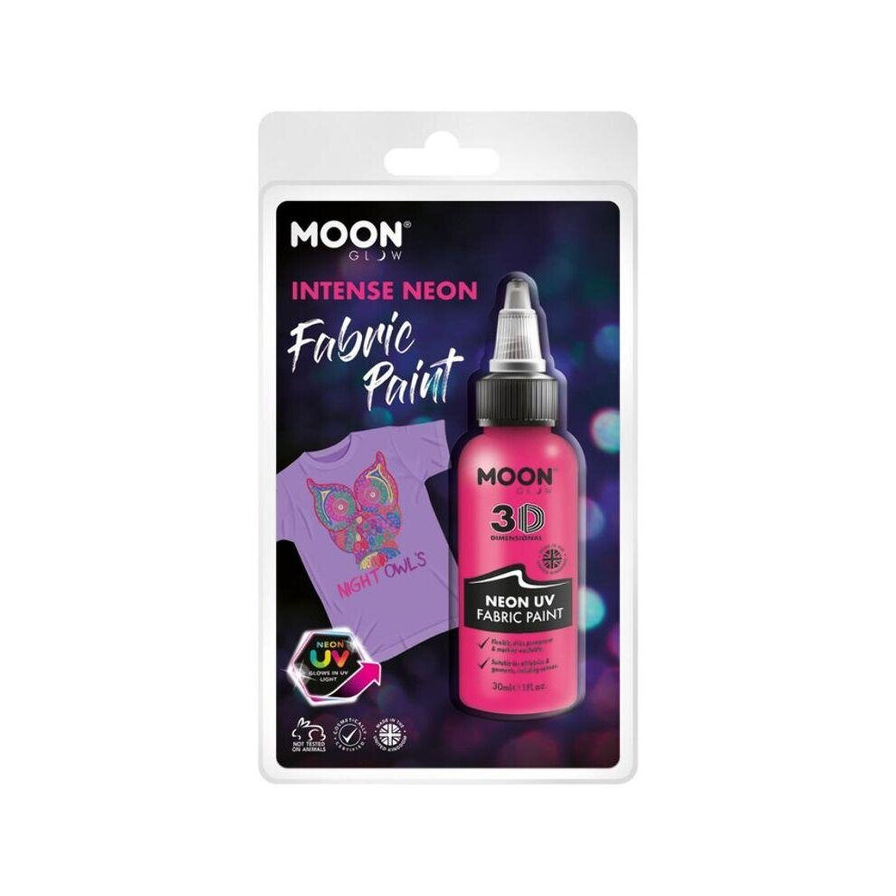 Moon Glow Neon UV Intense Fabric Paint Pink